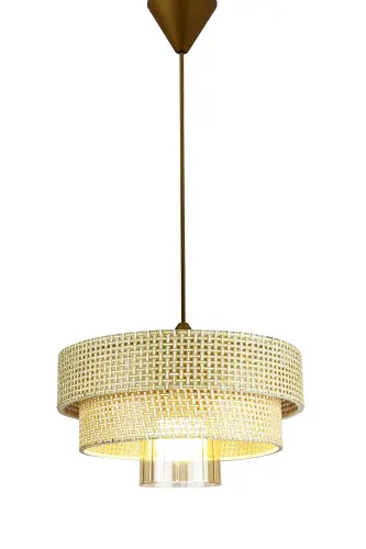 MYK Rattan Spor Sarkıt Avize EM18A-Rattan Bej - 3