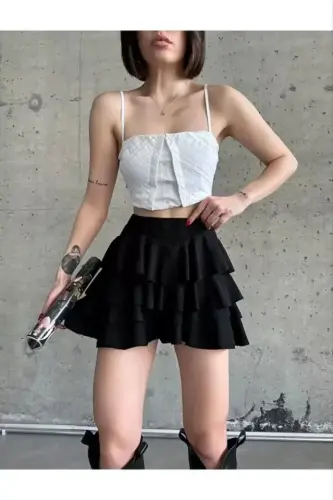 Mykonos Asosiy Yubka - Qora - 3