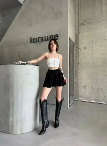 Mykonos Basic Skirt - Black - 2