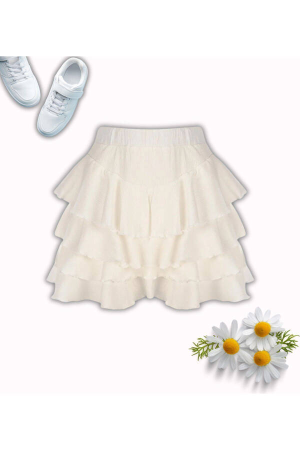 Mykonos Girls Frilled White Skirt - 5