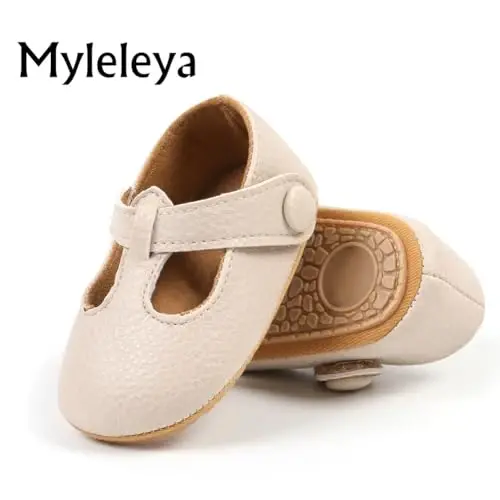 Myleleya Baby Boys Girls Shoes Booties Sneakers Dress Shoe Non-Slip Toddler First Walkers Newborn Crib Shoes - 4