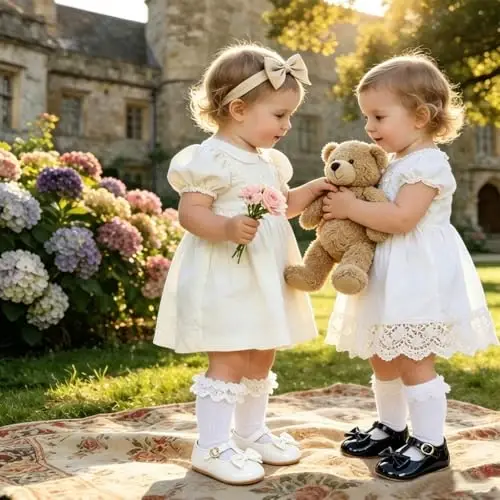 Myleleya Baby Girls Mary Jane Flats kamonaklar bilan Princess to'y liboslari balet poyafzallari Sirpanmaydigan chaqaloq birinchi qadam tashuvchilar yangi tug'ilgan krovat poyafzallari - MYLELEYA (1)