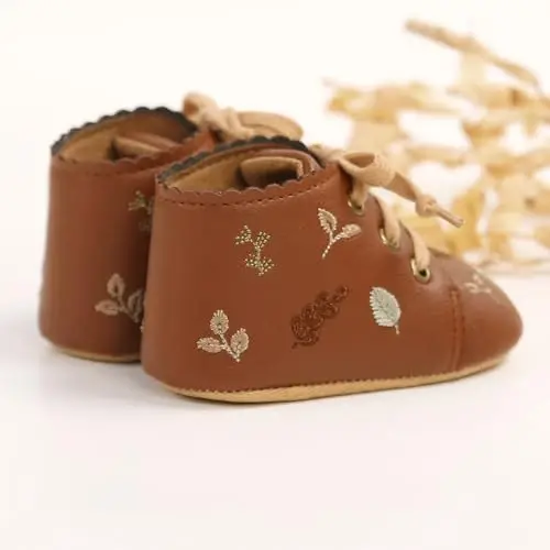 Myleleya Baby Girls Mary Jane Flats with Bowknot Flowers Princess To'y Libosi Balet Oyoq Kiyimlari Sirpanmaydigan Go'dak Birinchi Yuruvchilar Yangi Tug'ilgan Chaqaloq Beshik Oyoq Kiyimlari - 6