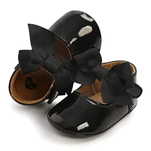 Myleleya Baby Qizlar Meri Jeyn Balet poyabzallari Bowknot Gullari Malika To'y Libosi Balet Poyafzallari Sirpanmaydigan Go'dak Birinchi Yuruvchilar Yangi Tug'ilgan Chaqaloq Krovat Poyafzallari - 5