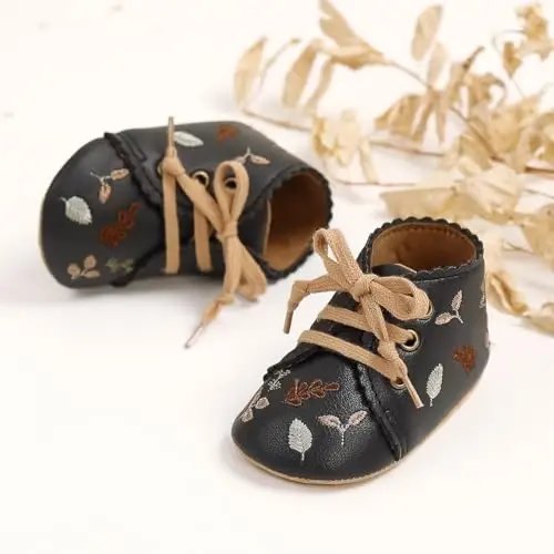 Myleleya Baby Boys Girls Shoes Booties Sneakers Dress Shoe Non-Slip Toddler First Walkers Newborn Crib Shoes - MYLELEYA (1)