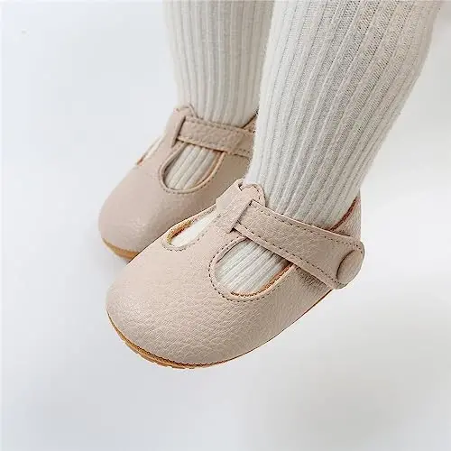 Myleleya Baby Boys Girls Shoes Booties Sneakers Dress Shoe Non-Slip Toddler First Walkers Newborn Crib Shoes - 3