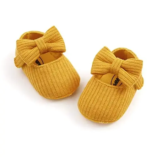 Myleleya Baby Mary Jane Flats Infant Newborn Girls Dress Shoes - 5