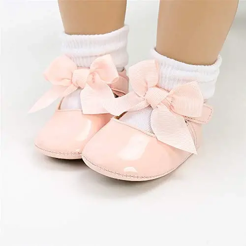 Myleleya Baby Mary Jane Flats Infant Newborn Girls Dress Shoes - 2