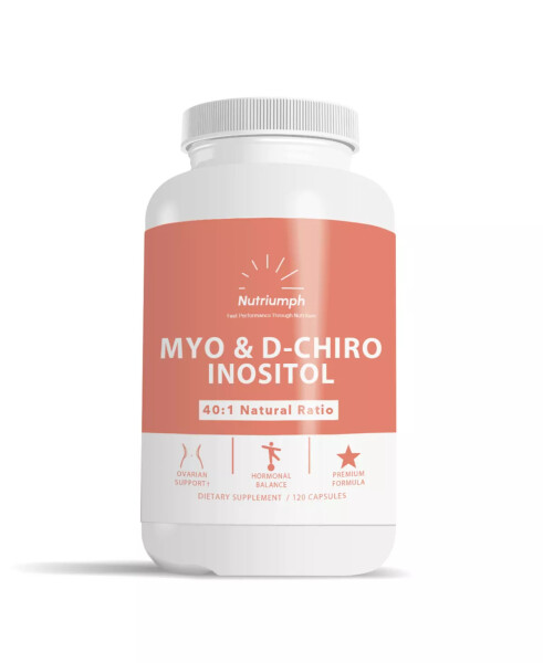 MYO-INOSITOL + D-CHIRO INOSITOL - Ayollar uchun gormonal va tuxumdonlarni qo'llab-quvvatlash qo'shimchasi | 120 kapsula Rangsiz - 1