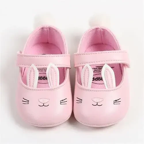 myppgg Baby Girls Mary Jane Flats Sparkly Bowknot Princess Dress Crib Shoes Non-Slip for Toddler First Walkers - 5