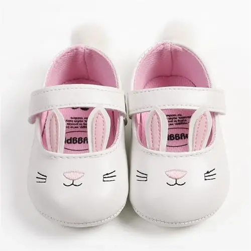 myppgg Baby Girls Mary Jane Flats Sparkly Bowknot Princess Dress Crib Shoes Non-Slip for Toddler First Walkers - 5