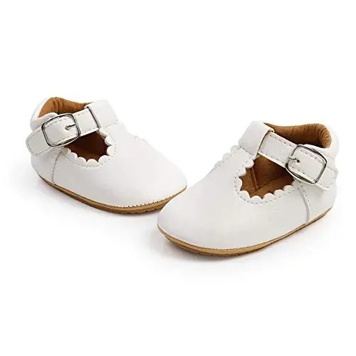 myppgg Baby Girls Mary Jane Flats Sparkly Bowknot Princess Dress Crib Shoes Non-Slip for Toddler First Walkers - 5