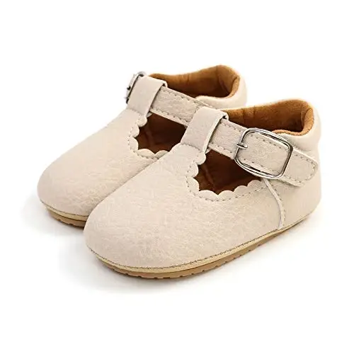 myppgg Baby Girls Mary Jane Flats Sparkly Bowknot Princess Dress Crib Shoes Non-Slip for Toddler First Walkers - 4