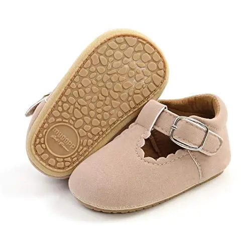 myppgg Baby Girls Mary Jane Flats Sparkly Bowknot Princess Dress Crib Shoes Non-Slip for Toddler First Walkers - 1