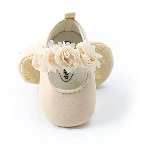 myppgg Baby Girls Mary Jane Flats Sparkly Bowknot Princess Dress Crib Shoes Non-Slip for Toddler First Walkers - MYPPGG