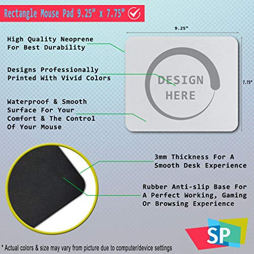 Мышь Коврик Персонализированная Фото Картинка и Текст Неопрен Канцелярские принадлежности & Игровые Компьютерные Настольные Аксессуары Квадратная Форма - 2