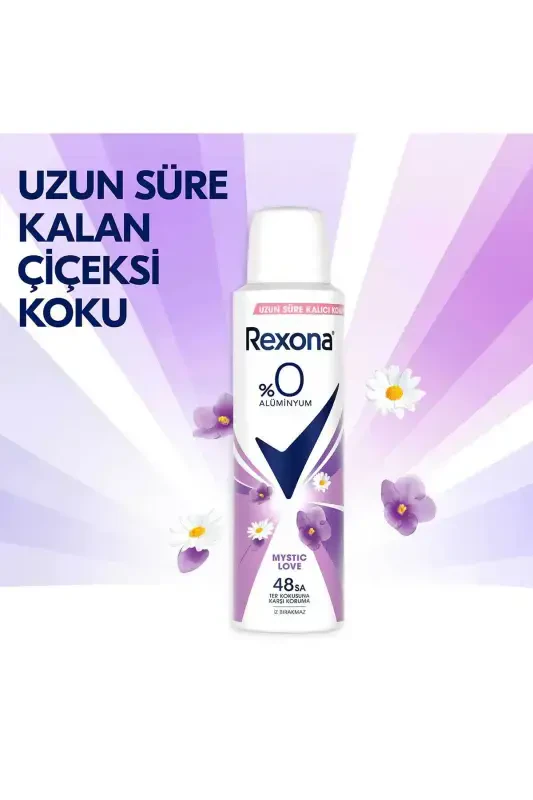 Mystic Love Ayollar uchun sprey dezodorant 0% alyuminiy 48 soat ter hidi va hidiga qarshi himoya 150 ml X3 - 3