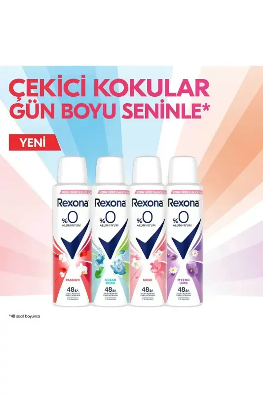 Mystic Love Women's Spray Deodorant 0% Aluminum 48 Hour Protection Against Body Odor 150 ml X3 - 6