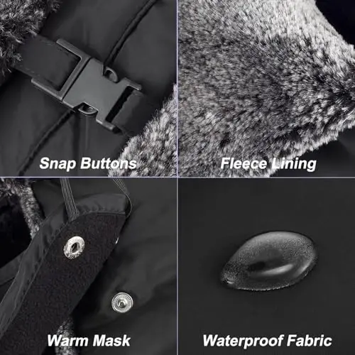 mysuntown Winter Hats for Men Women 2024 Trapper Ushanka Hat with Ear Faps Russian Cold Weather Warm Fur Snow Ski Hat - 3