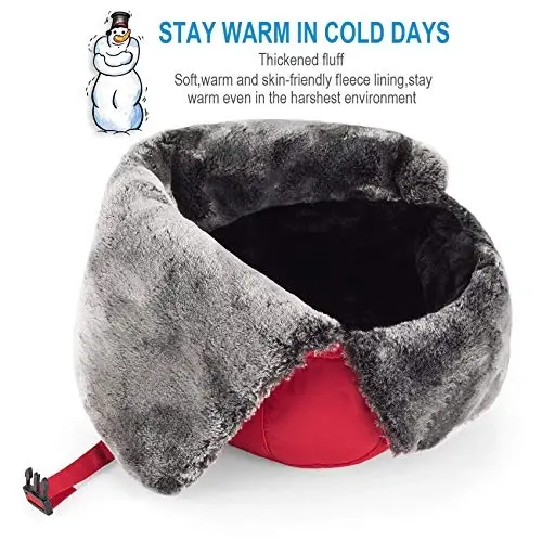 mysuntown Winter Hats for Women Men Trapper Ushanka Hat with Ear Flaps Warm Russian Bomber Hats for Cold Weather - 1