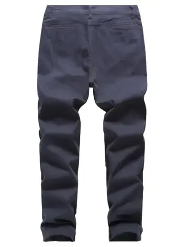 MZNBURAM Erkaklar uchun Slim-Fit Stretch Paxta Moda Toraytirilgan Kundalik Chino Shimlar - MODAZONE (1)