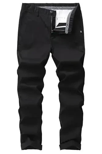 MZNBURAM Erkaklar uchun Slim-Fit Stretch Paxta Moda Toraytirilgan Kundalik Chino Shimlar - 1