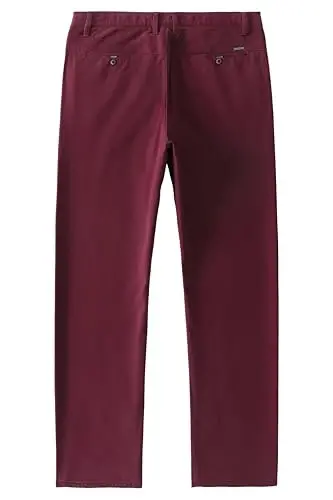 MZNBURAM erkaklar uchun toraytirilgan, cho'ziluvchan paxtadan tikilgan zamonaviy va kundalik tor chinos shimlar - 2