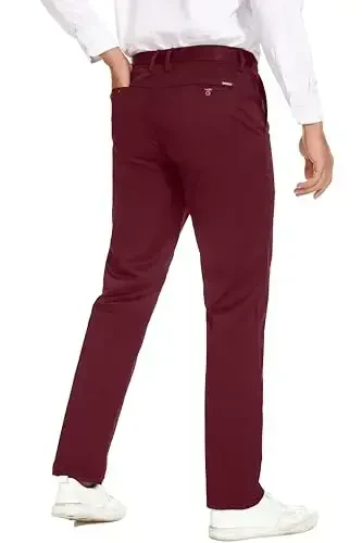 MZNBURAM Men's Slim-Fit Stretch Cotton Fashion Tapered Casual Chino Pants - 5