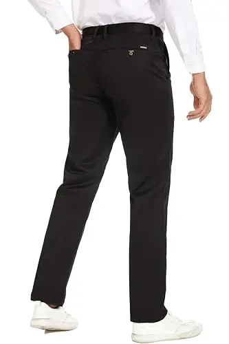 MZNBURAM Men's Slim-Fit Stretch Cotton Fashion Tapered Casual Chino Pants - 4