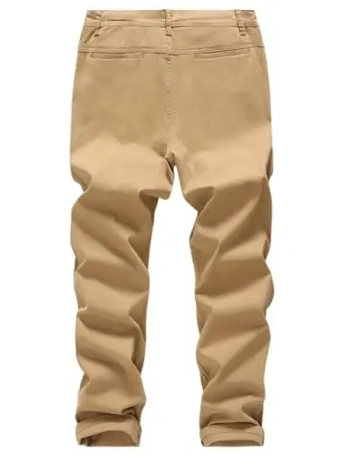 MZNBURAM Erkek Slim-Fit Streç Pamuk Moda Dar Kesim Günlük Chino Pantolon - MZNBURAM (1)