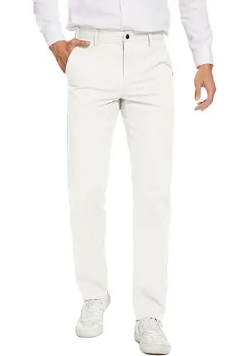 MZNBURAM Men's Slim-Fit Stretch Cotton Fashion Tapered Casual Chino Pants - 4