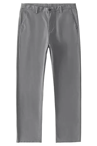 MZNBURAM Men's Slim-Fit Stretch Cotton Fashion Tapered Casual Chino Pants - 1