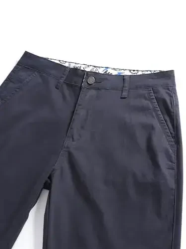 MZNBURAM Men's Slim-Fit Stretch Cotton Fashion Tapered Casual Chino Pants - 3