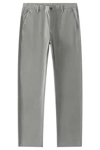 MZNBURAM Men's Slim-Fit Stretch Cotton Fashion Tapered Casual Chino Pants - 1