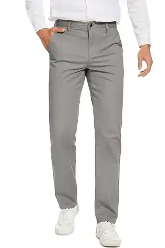 MZNBURAM Men's Slim-Fit Stretch Cotton Fashion Tapered Casual Chino Pants - 4