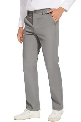 MZNBURAM Men's Slim-Fit Stretch Cotton Fashion Tapered Casual Chino Pants - MZNBURAM (1)