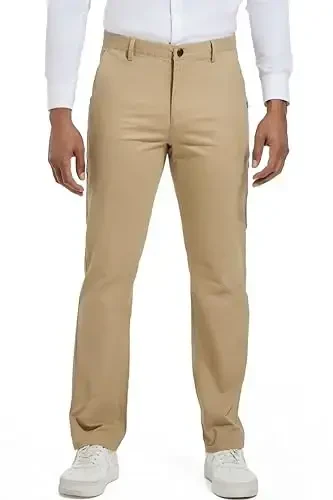 MZNBURAM Men's Slim-Fit Stretch Cotton Fashion Tapered Casual Chino Pants - 4