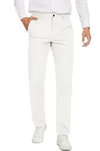 MZNBURAM Men's Slim-Fit Stretch Cotton Fashion Tapered Casual Chino Pants - 4