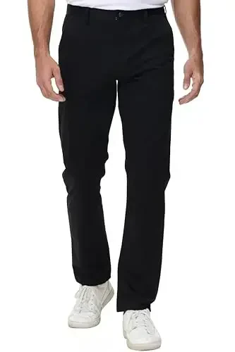 MZNBURAM Men's Slim-Fit Stretch Cotton Fashion Tapered Casual Chino Pants - 3