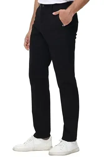MZNBURAM Men's Slim-Fit Stretch Cotton Fashion Tapered Casual Chino Pants - 4