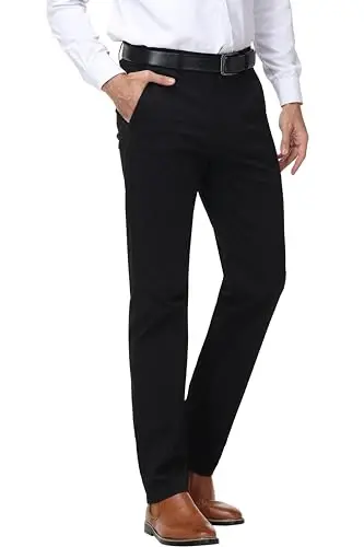 MZNBURAM Men's Slim-Fit Stretch Cotton Fashion Tapered Casual Chino Pants 