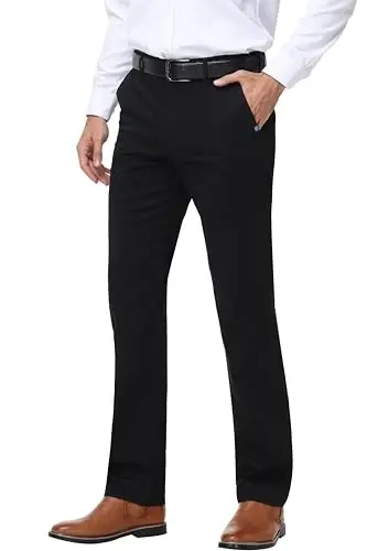 MZNBURAM Men's Slim-Fit Stretch Cotton Fashion Tapered Casual Chino Pants - 3