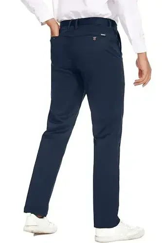 MZNBURAM Men's Slim-Fit Stretch Cotton Fashion Tapered Casual Chino Pants - 5