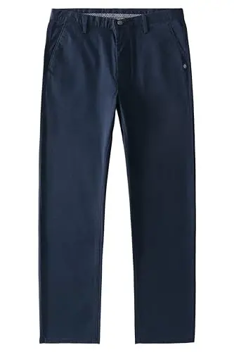 MZNBURAM Men's Slim-Fit Stretch Cotton Fashion Tapered Casual Chino Pants - 1