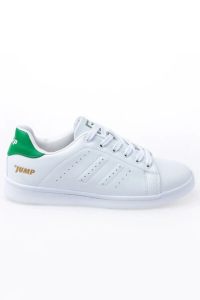 N 15306-07 White Green Unisex Casual Walking Sneakers - 1