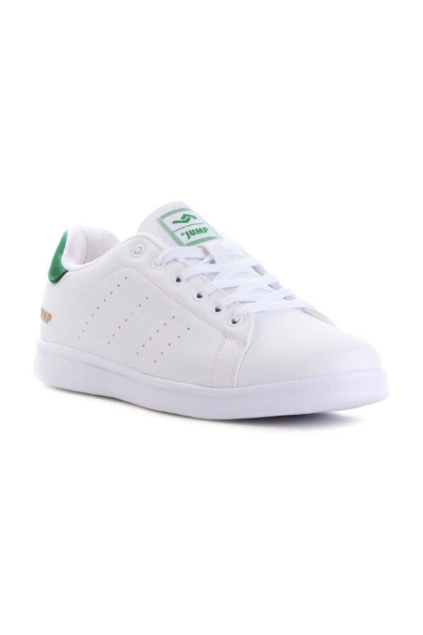 N 15306-07 White Green Unisex Casual Walking Sneakers - 2