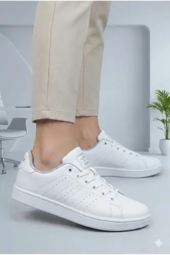 N 15306 Beyaz Unisex Ortopedik Sneakers Günlük Yürüyüş Spor Ayakkabısı - Beyaz1 