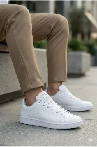 N 15306 Beyaz Unisex Ortopedik Sneakers Günlük Yürüyüş Spor Ayakkabısı-Beyaz1 - JUMP (1)