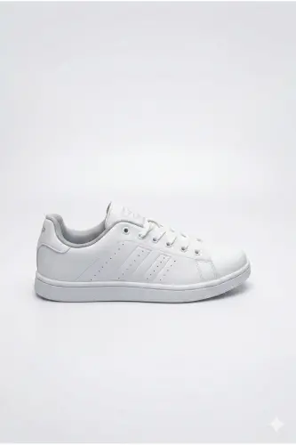 N 15306 Beyaz Unisex Ortopedik Sneakers Günlük Yürüyüş Spor Ayakkabısı - Beyaz1 - 3