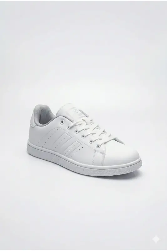 N 15306 Beyaz Unisex Ortopedik Sneakers Günlük Yürüyüş Spor Ayakkabısı - Beyaz1 - 4